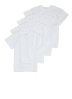 Boys 4 Pack Solid Tees, White, Size 4-6