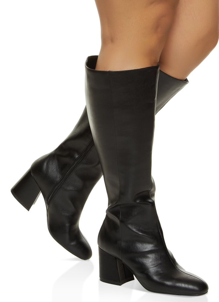 Rainbow Shops Womens Wide Calf Square 