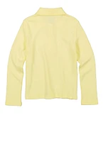 French Toast Girls 4-6x Interlock Long Sleeve Polo, Yellow, Size 6-6X