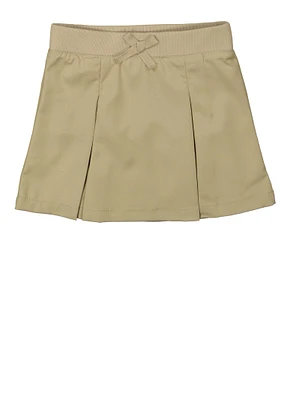 French Toast Girls 4-6x Bow Kick Pleated Skort, Khaki, Size 6