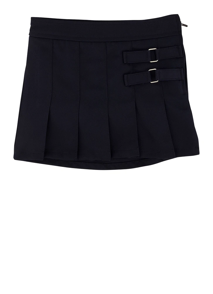 French Toast Girls 4-6x Two Tab Scooter Skirt, Blue, Size 5