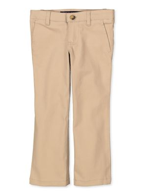 French Toast Girls 4-6x Straight Leg Khaki Twill Pants, Khaki, Size 6