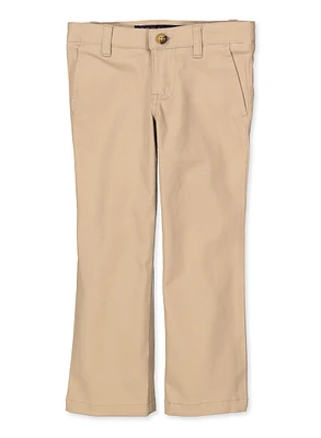 French Toast Girls 4-6x Straight Leg Khaki Twill Pants, Khaki, Size 4