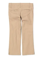 French Toast Girls 4-6x Straight Leg Khaki Twill Pants, Khaki, Size 4