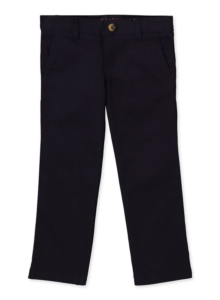 French Toast Girls 4-6x Straight Leg Twill Pants, Blue, Size 6X