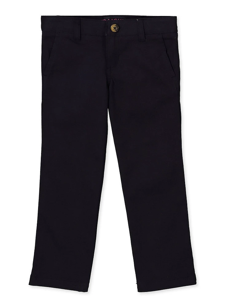 French Toast Girls 4-6x Straight Leg Twill Pants, Blue, Size 4