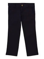 French Toast Girls 4-6x Straight Leg Twill Pants, Blue, Size 4