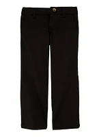 French Toast Girls 4-6x Straight Leg Pants, Black, Size 5