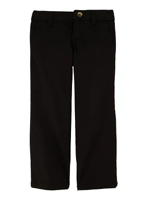French Toast Girls 4-6x Straight Leg Pants, Black, Size 6