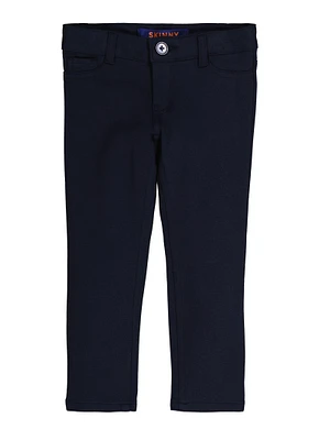 Girls 4-6x Adjustable Waist Skinny Leg Pants, Blue, Size 4