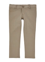 French Toast Girls 4-6x Solid Skinny Leg Pants, Khaki,