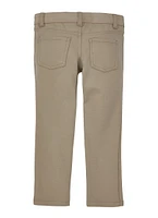 French Toast Girls 4-6x Solid Skinny Leg Pants, Khaki,