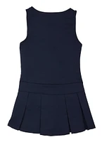 French Toast Girls 4-6x Heart Zipper Pleated Jumper, Blue,
