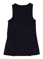 French Toast Girls 4-6x Bow Front Solid Jumper, Blue, Size 6X