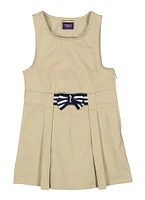 French Toast Girls 4-6x Bow Front Jumper, Beige, Size 4