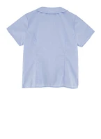 French Toast Girls 7-14 Peter Pan Collar Shirt, Blue, Size 8