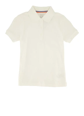 French Toast Girls 7-16 Polo Shirt, White,