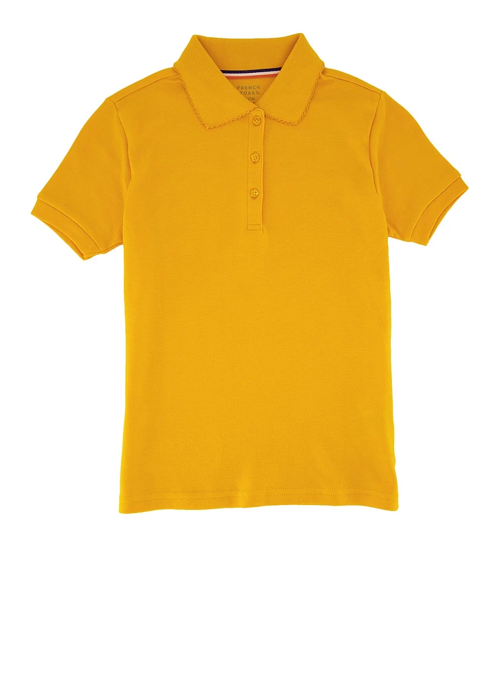 French Toast Girls 7-16 Solid Polo Top, Yellow, Size 14-16
