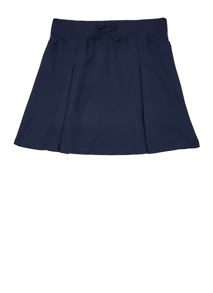 French Toast Girls 7-14 Bow Kick Pleated Skort, Blue, Size 8