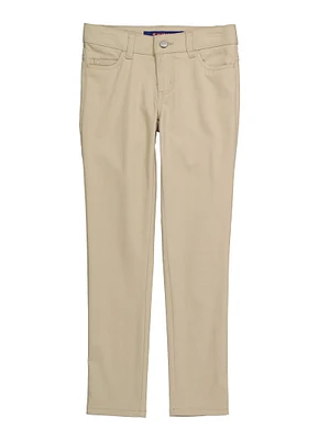 French Toast Girls 7-16 5 Pocket Skinny Pants, Khaki,