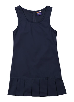 French Toast Girls 7-14 Ribbon Bow Pleated Jumper, Blue, Size 12