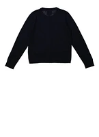 French Toast Girls 7-16 Bow Pocket Cardigan, Blue, Size 14-16