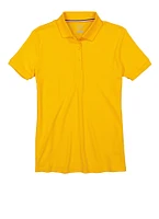French Toast Girls 16-20 Interlock Polo Shirt, Yellow, Size 18-20