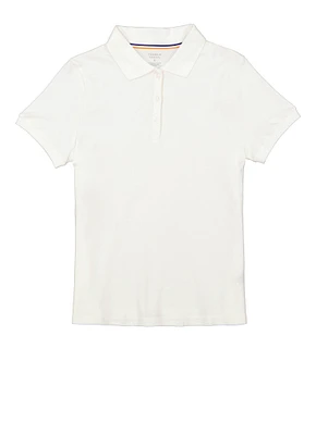 French Toast Junior Polo Shirt, White, Size XL