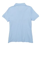 French Toast Junior Short Sleeve Pique Polo Shirt, Blue, Size M
