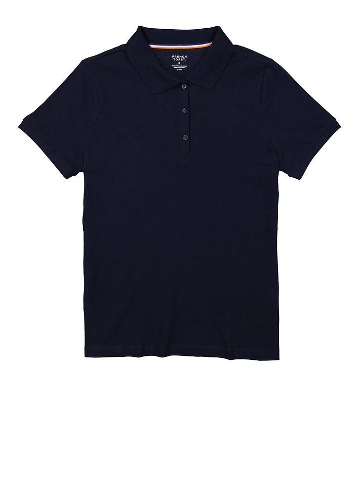 French Toast Junior Solid Polo Shirt, Blue, Size 18-20H