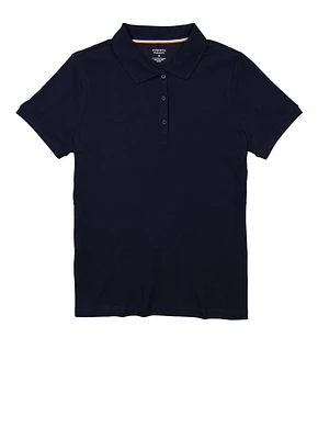 French Toast Junior Solid Polo Shirt, Blue, Size M