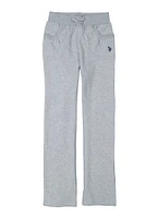 US Polo Girls 7-16 Gym Sweatpants, Grey, Size 7-8