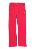 US Polo Girls 7-16 Fleece Gym Sweatpants, Pink, Size 14-16