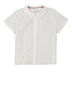 French Toast Girls Plus Size 10.5-20.5 Peter Pan Collar Shirt, White, Size 20.5