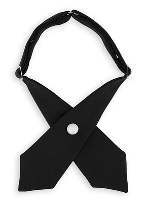 French Toast Girls Adjustable Cross Neck Tie, Black