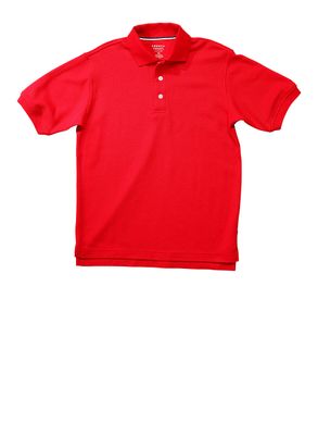French Toast Boys 4-7 Short Sleeve Pique Polo, Red, Size S