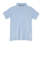 French Toast Boys 4-7 Short Sleeves Pique Polo, Blue, Size 6-7