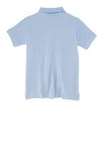 French Toast Boys 4-7 Short Sleeves Pique Polo, Blue, Size 6-7