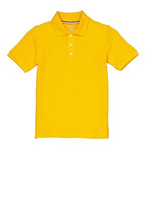 French Toast Boys 4-7 Short Sleeve Pique Polo, Yellow,