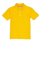 French Toast Boys 4-7 Short Sleeve Pique Polo, Yellow,