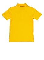 French Toast Boys 4-7 Short Sleeve Pique Polo, Yellow,