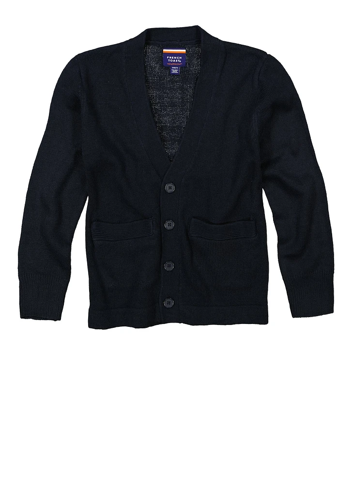 French Toast Boys 4-7 V Neck Cardigan, Blue, Size 6-7