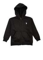 US Polo Boys 4-7 Hooded Sweatshirt, Black,