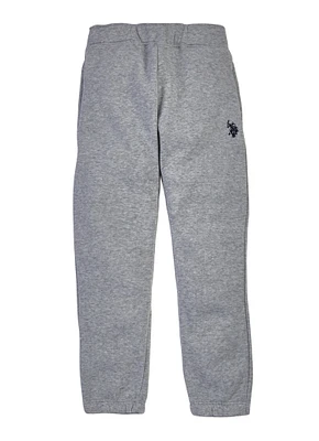 US Polo Boys 4-7 Marled Gym Sweatpants, Grey, Size 7