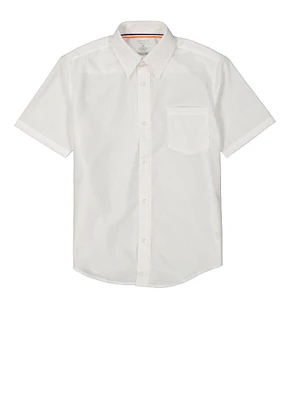French Toast Boys 8-16 Short Sleeve Shirt, White, Size 14