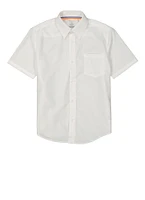 French Toast Boys 8-16 Short Sleeve Shirt, White, Size 14