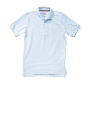 French Toast Boys 8-16 Short Sleeve Solid Pique Polo, Blue, Size L