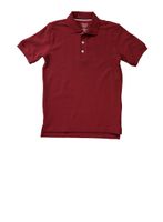 French Toast Boys 8-16 Short Sleeve Pique Polo, Burgundy, Size L