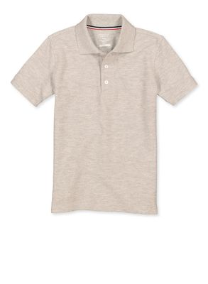 French Toast Boys 8-16 Marled Short Sleeve Pique Polo, Grey, Size L