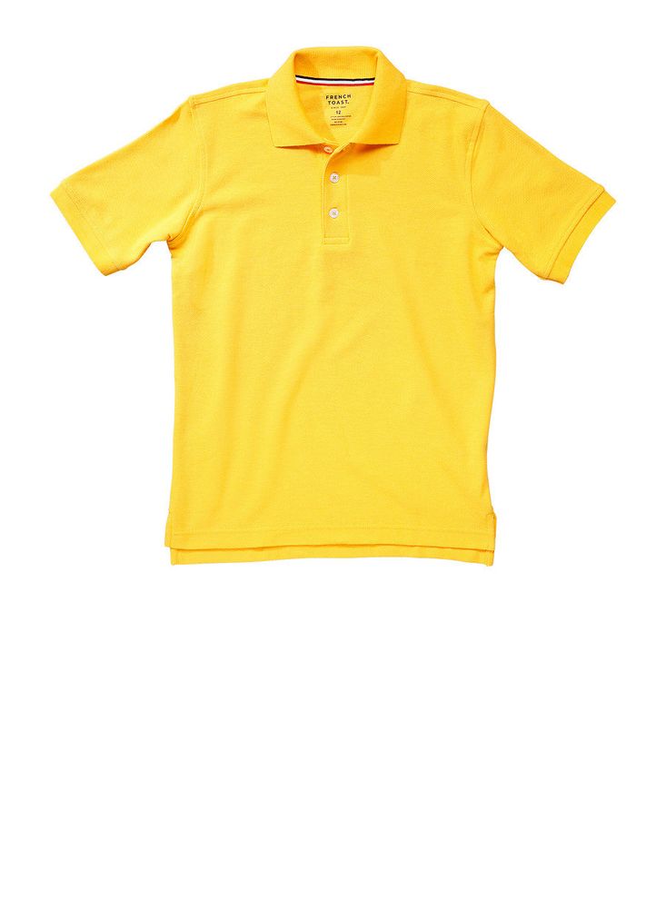 French Toast Boys 8-16 Short Sleeve Pique Polo Shirt, Yellow, Size L